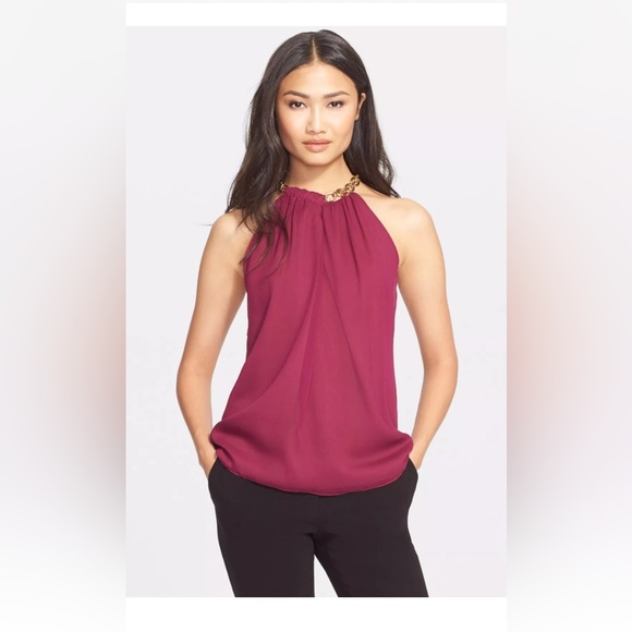 Diane von Furstenberg Aubrey chain halter-neck silk top size S - Picture 1 of 9